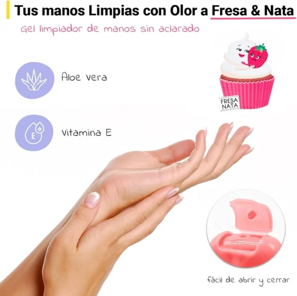 Gel de Manos Higienizante Fresa Nata 45ML