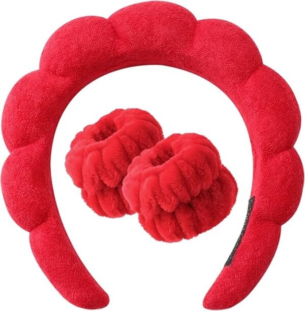 Set Diadema y Muñequeras Maquillaje Fucsia
