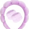 Set Diadema y Muñequeras Maquillaje Lila