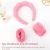 Set Diadema y Muñequeras Maquillaje Rosa