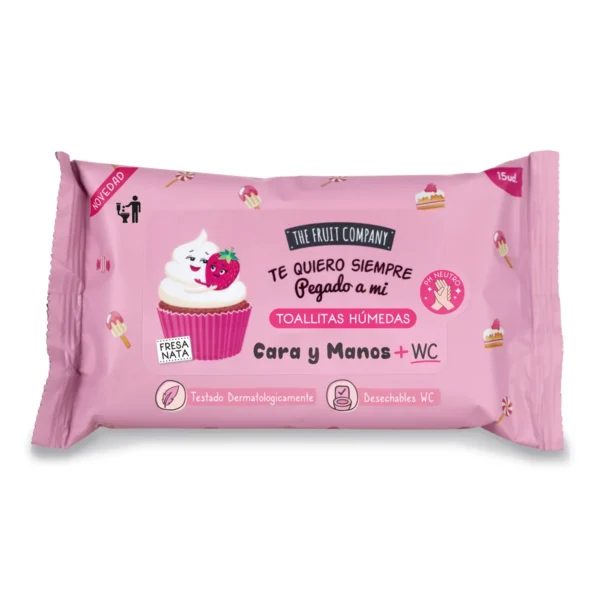 Toallitas Fresa Nata Manos Cara + WC 15UDS