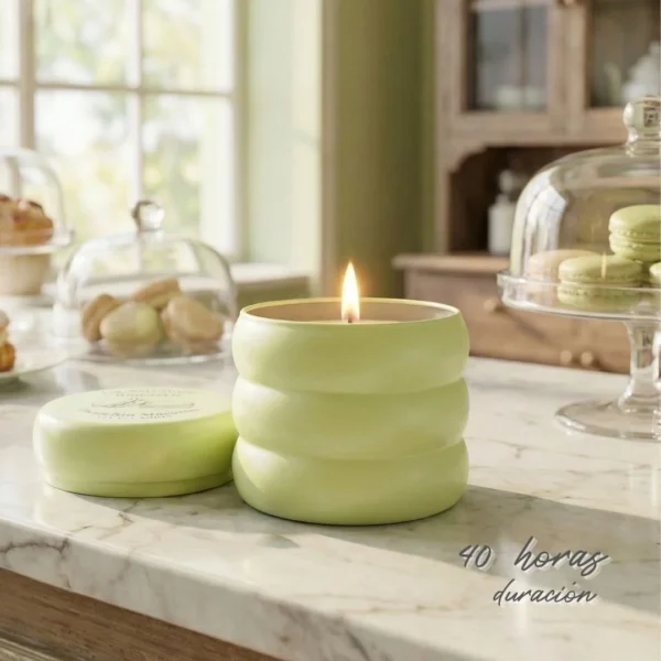 Vela Perfumada Pistachio Macaron Patisserie 150GR